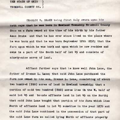 Court Document Pertaining to Charlie W. Drake