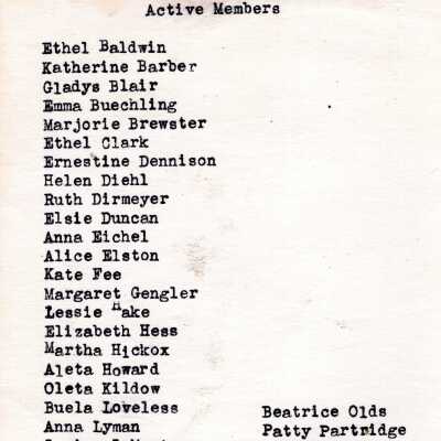 Howland Garden Club List