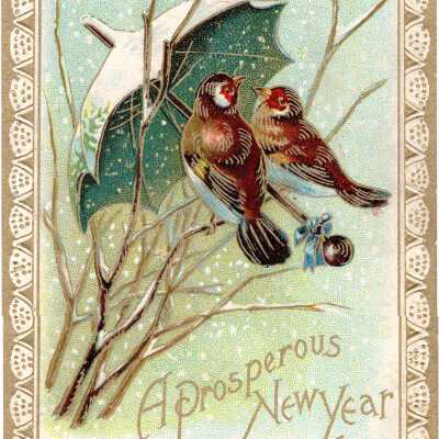 New Year postcard