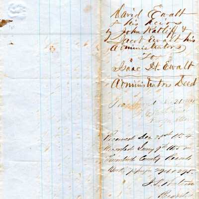Ewalt Administrator's Deed
