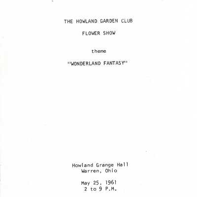 Howland Garden Club 1961