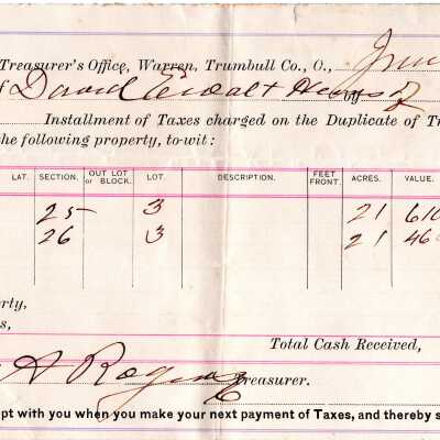 Tax receipt to David Ewalt
