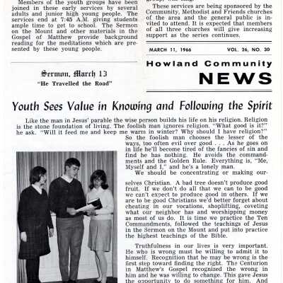Howland Community Church Organizational 1966