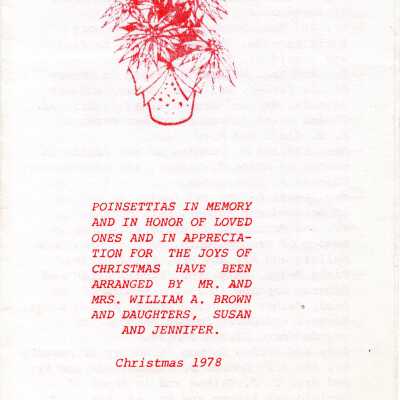 Howland Community Church Organizational 1978