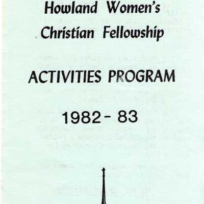 Howland Community Church 1982-83