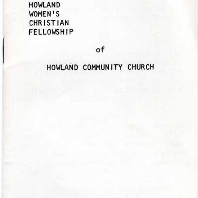 Howland Community Church 1958-59