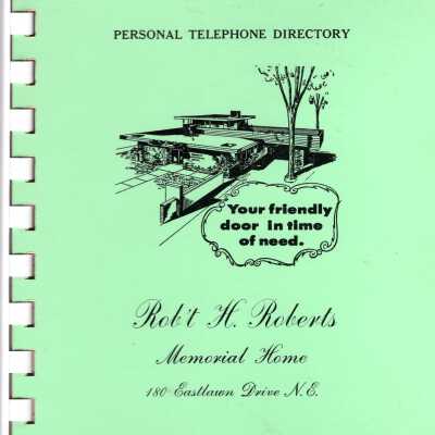 Telephone directory give away by Rob't H. Roberts Memorial Home