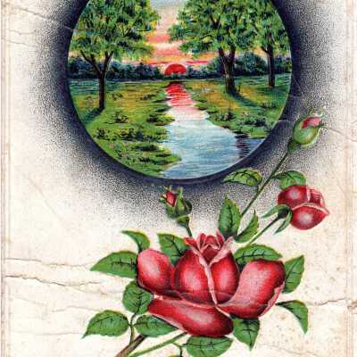 Greeting postcard