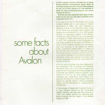Avalon Inn booklet