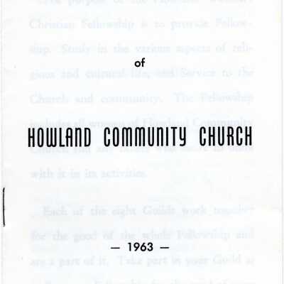 Howland Community Church 1963