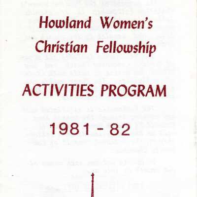 Howland Community Church 1981-82