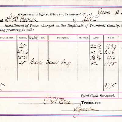 Tax Receipt for I H Ewalt