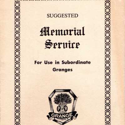 Suggested Memorial Service for Grange