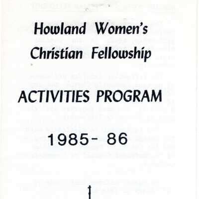 Howland Community Church 1985-86