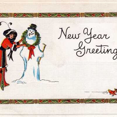 New Year postcard