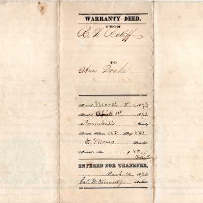 Warranty Deed from Robert W Ratliff to Amos Drake