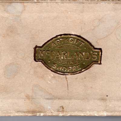Small Box labeled McFarland's Art & Gift Shoppe