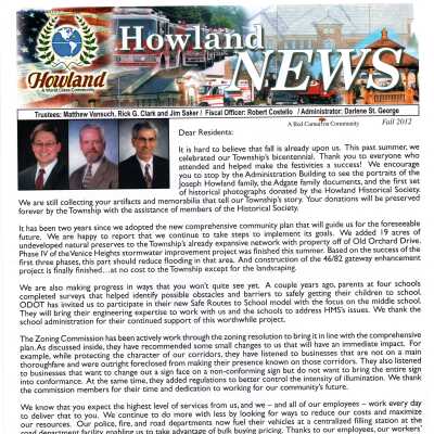 Howland Township Newsletter