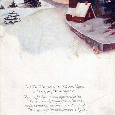 New Year postcard
