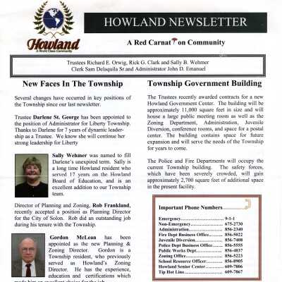 Howland Newsletter
