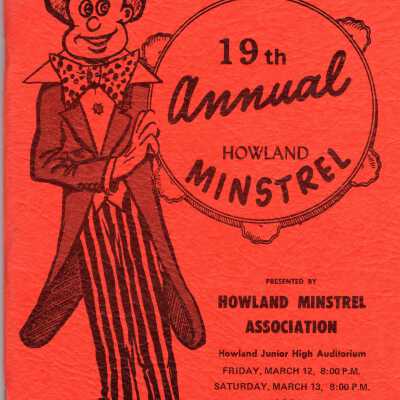 Program for Howland Minstrel