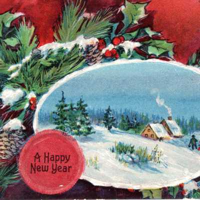 New Year postcard