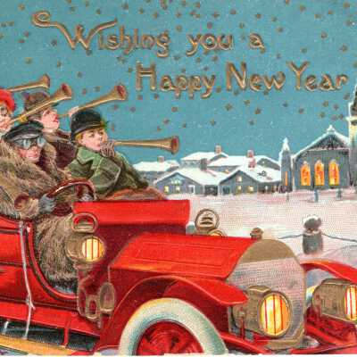 New Year postcard 1910