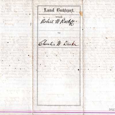 Land Contract Between Robert W Ratliff to Charlie W. Drake