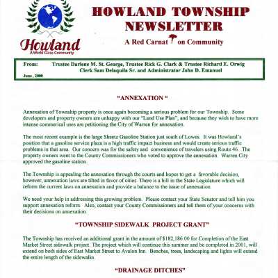 Howland Township Newslettrr