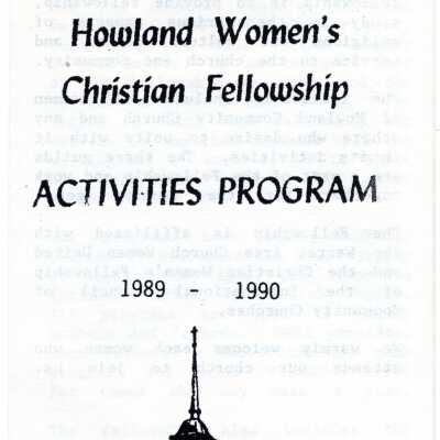 Howland Community Church 1989-90