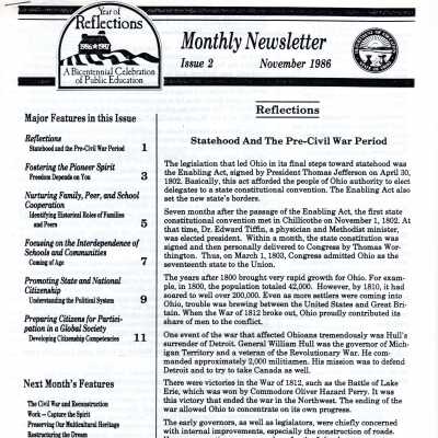 Issue 2 Public Education Bicentennial Newsletter, 1986