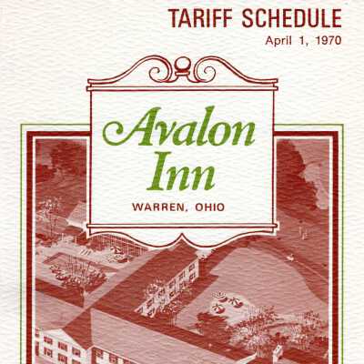 Avalon Inn Tariff Schedule