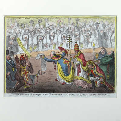 Introduction of the Pope to the Convocation at Oxford, by the Cardinal Broad-Bottom"
