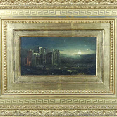 Ruined Abbey in Scotland at Dusk