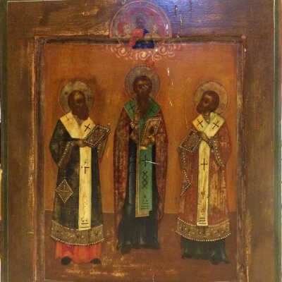 Russian Icon of Three Saints