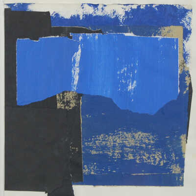 Untitled (blue and black collage)