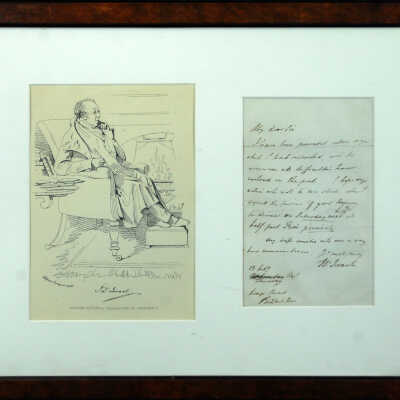 ISAAC DISRAELI scholar, father of Benjamin Disraeli /// Letter