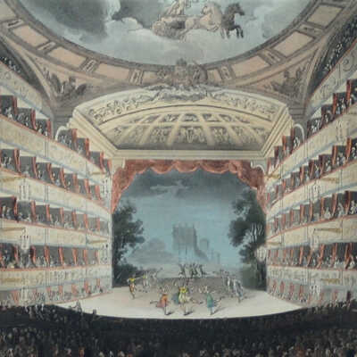 Opera House - (The Microcosm of London; or, London in Miniature)
