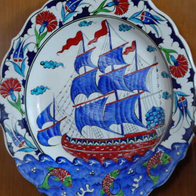 Turkish Selguk Gini Ceramic Plate