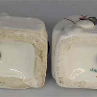 Marked "Japan" on bottom of each shaker.