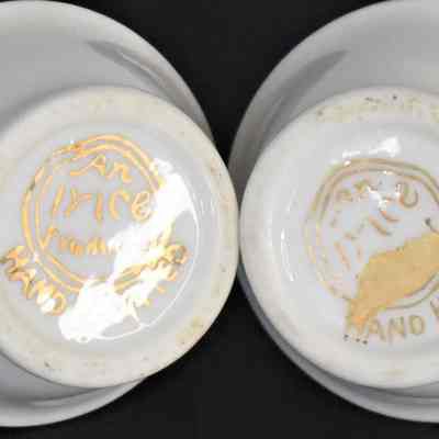 Marked on bottom of each shaker "An Irice Product Hand Painted".