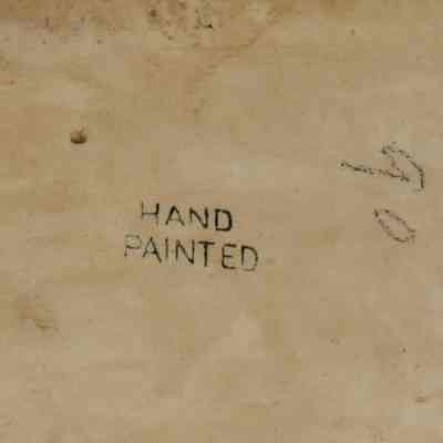 Marked "Hand Painted" on bottom.