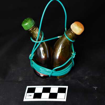 Salt and Pepper Shakers in Wire Basket