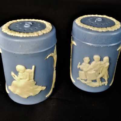 Wedgwood Style Salt and Pepper Shakers