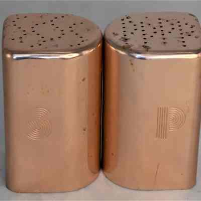 Vintage Copper Salt & Pepper Shakers
