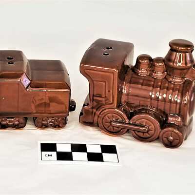 Train Engine and Coal Car Salt and Pepper Shakers