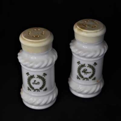 Milk Glass Salt and Pepper Shakers