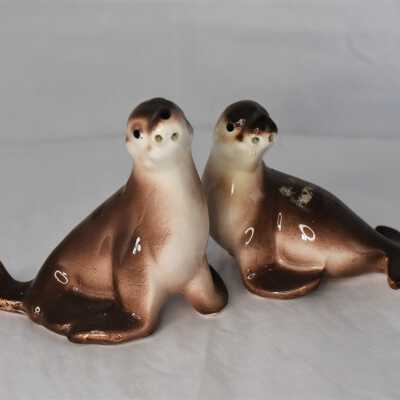 Seal Salt and Pepper Shakers
