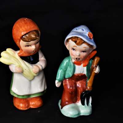 Farm Couple Salt and Pepper Shakers