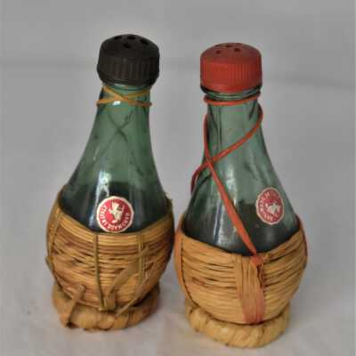 Chianti Wine Bottle Salt and Pepper Shakers